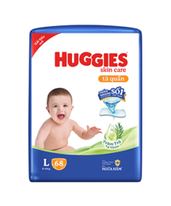 Tã quần Huggies Skincare size L68 miếng (9 - 14kg)