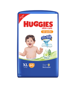 Tã quần Huggies Skincare cực đại size XL60 miếng (12 - 17kg)