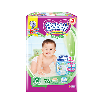 Tã quần Bobby size M76 miếng (6 - 11kg)