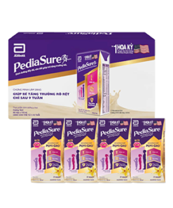 Thùng Thực phẩm dinh dưỡng y học cho trẻ 1-10 tuổi: Pediasure hương vani (110ml)