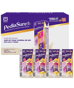 Thùng Thực phẩm dinh dưỡng y học cho trẻ 1-10 tuổi: Pediasure hương vani (180ml)