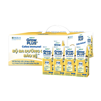 Thùng sữa dinh dưỡng pha sẵn GrowPLUS+ Colos Immunel 180ml (trên 1 tuổi) (thùng 6 lốc, 24 hộp)
