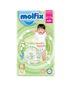 Tã quần Molfix thiên nhiên XL62 (12-17kg)