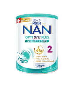 Nan Optipro PLUS 2 800g, với 5HMO, sản xuất tại Thụy Sỹ (6-12 tháng)