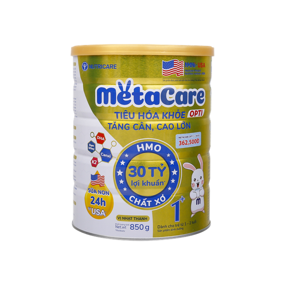 Sữa bột Nutricare Metacare Opti 850g 1+