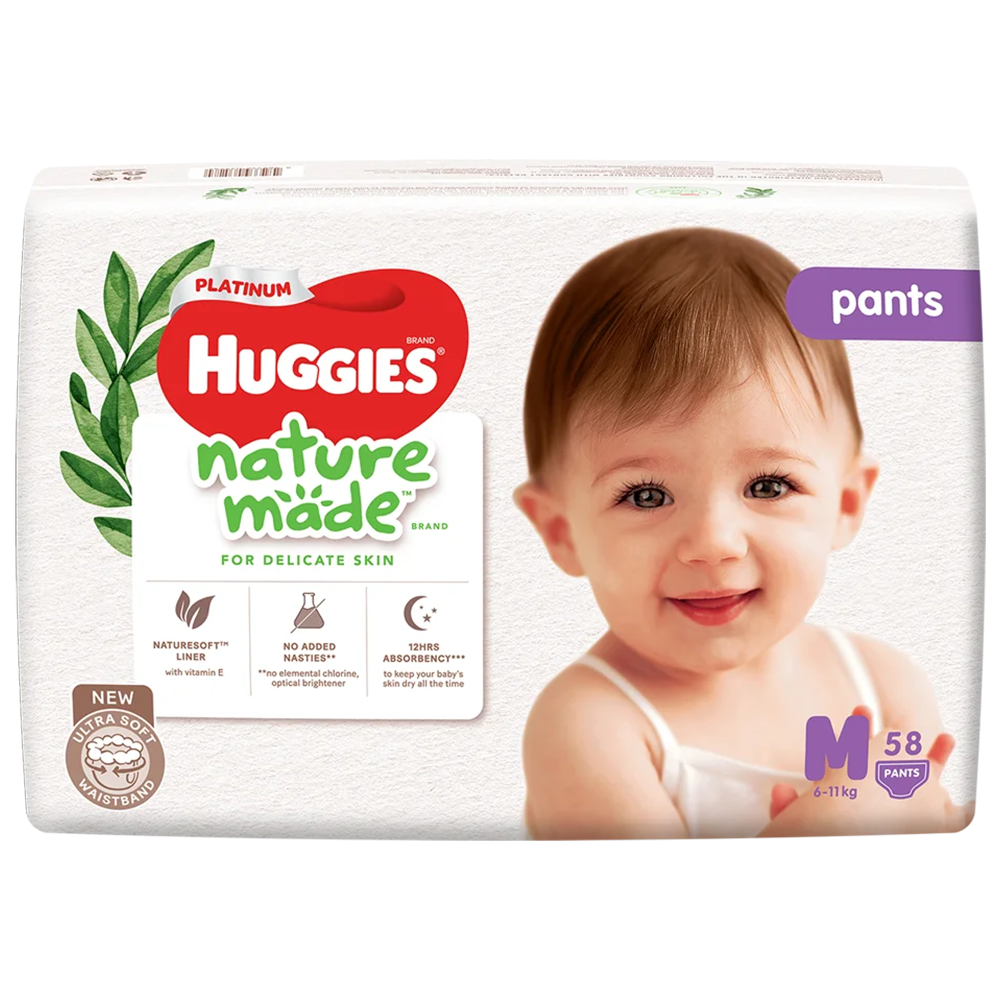 Bỉm tã dán Huggies Platinum Nature Made size M